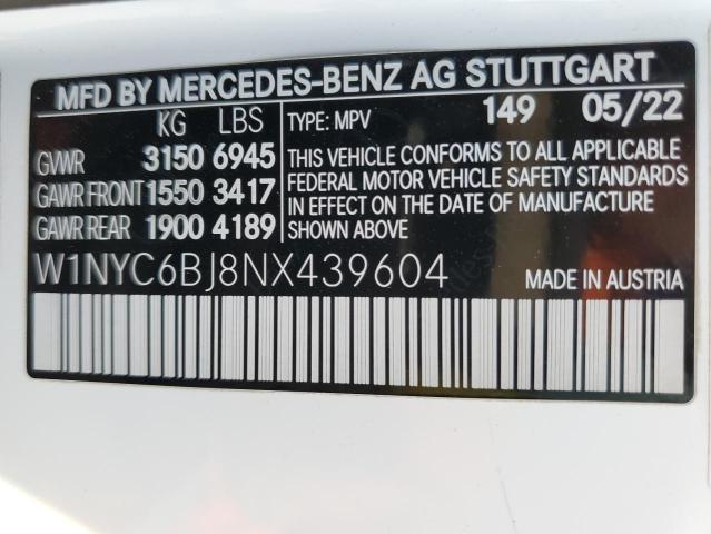 VIN W1NYC6BJ8NX439604 2022 MERCEDES-BENZ G-CLASS no.13