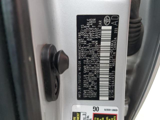 2015 TOYOTA COROLLA L - 2T1BURHE3FC453755
