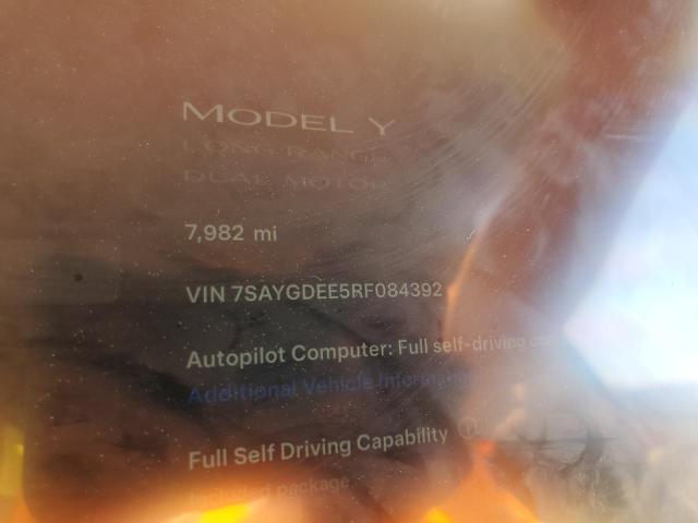 2024 TESLA MODEL Y - 7SAYGDEE5RF084392