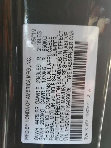 2019 HONDA ACCORD SPO - 1HGCV1F31KA096628