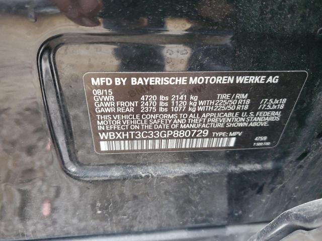 2016 BMW X1 XDRIVE2 - WBXHT3C33GP880729