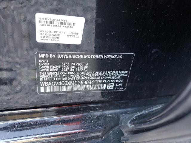 2021 BMW 840XI WBAGV4C0XMCG69044