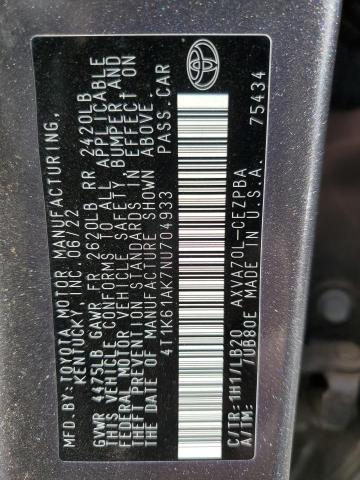 2022 TOYOTA CAMRY XSE - 4T1K61AK7NU704933