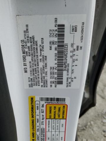 VIN 3FA6P0LU4JR233231 2018 Ford Fusion, Se Hybrid no.12