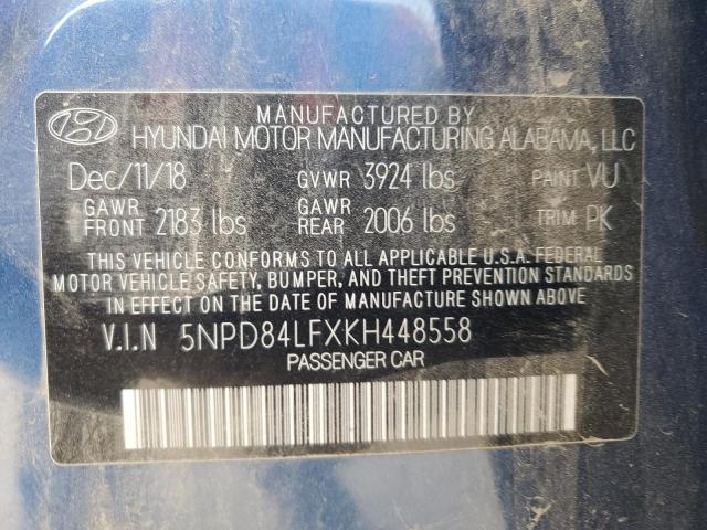 VIN 5NPD84LFXKH448558 2019 HYUNDAI ELANTRA no.12