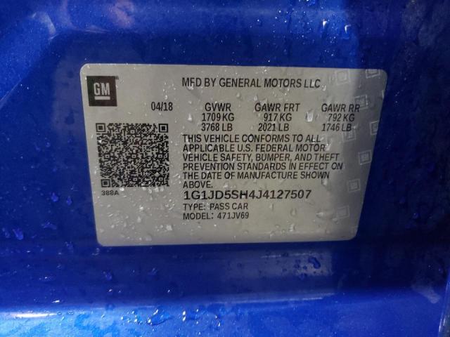 2018 CHEVROLET SONIC LT - 1G1JD5SH4J4127507