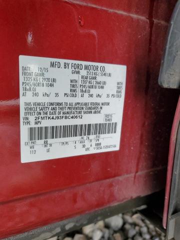 2015 FORD EDGE SEL - 2FMTK4J93FBC40612