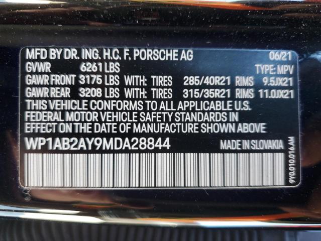 2021 PORSCHE CAYENNE S WP1AB2AY9MDA28844