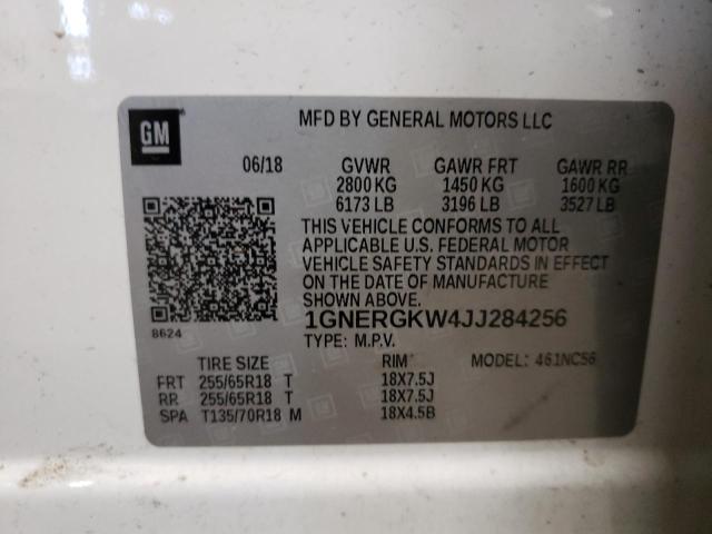 VIN 1GNERGKW4JJ284256 2018 Chevrolet Traverse, LT no.13