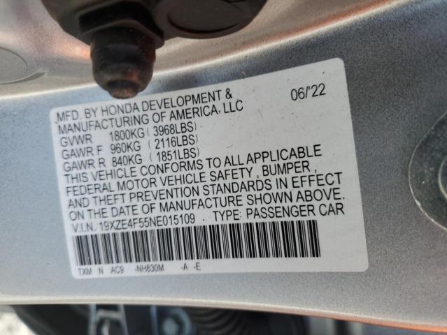 VIN 19XZE4F55NE015109 2022 HONDA INSIGHT no.12