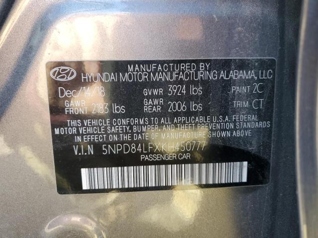 2019 HYUNDAI ELANTRA SE - 5NPD84LFXKH450777