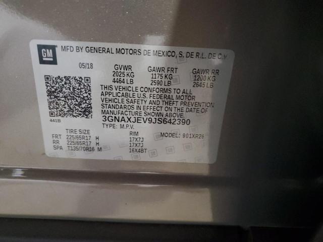 2018 CHEVROLET EQUINOX LT - 3GNAXJEV9JS642390