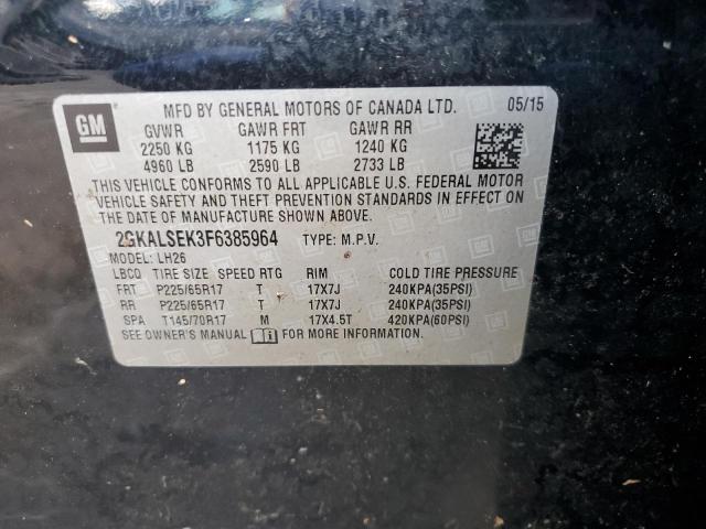 VIN 2GKALSEK3F6385964 2015 GMC TERRAIN no.14