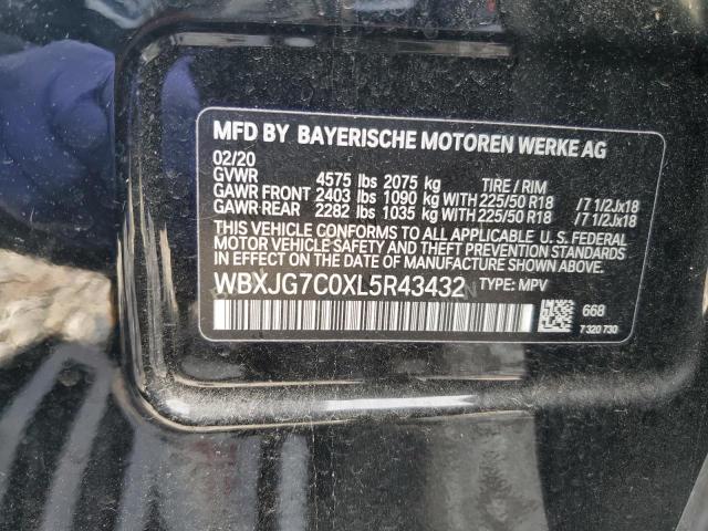 2020 BMW X1 SDRIVE2 - WBXJG7C0XL5R43432
