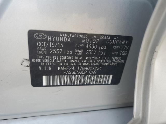 2016 HYUNDAI SONATA HYB - KMHE24L17GA027224