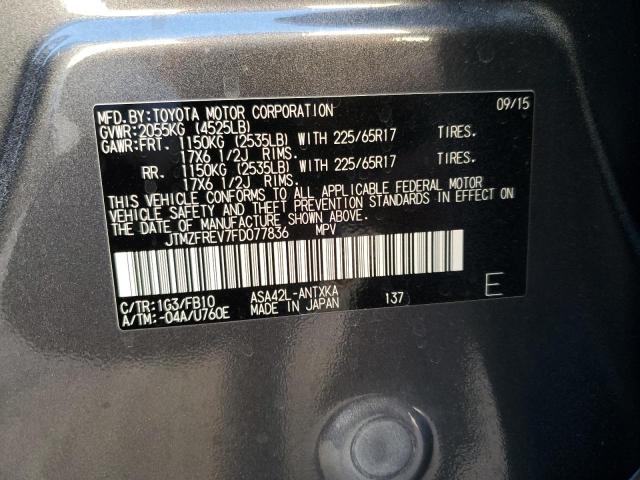 2015 TOYOTA RAV4 LE - JTMZFREV7FD077836