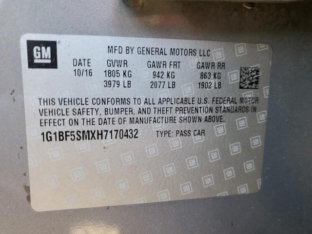 2017 CHEVROLET CRUZE PREM - 1G1BF5SMXH7170432