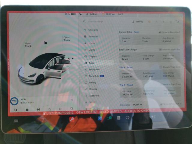 2022 TESLA MODEL 3 - 5YJ3E1EB3NF102612