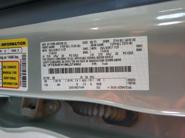 2021 FORD RANGER XL - 1FTER4FH1MLD74962