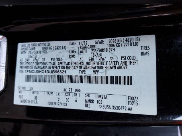 VIN 1FMCU0HX1DUB96821 2013 Ford Escape, Sel no.13