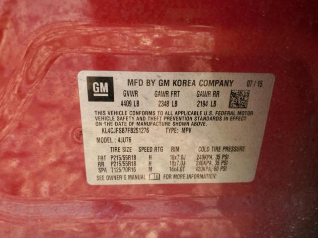 2015 BUICK ENCORE CON - KL4CJFSB7FB251276