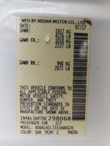 2017 NISSAN ALTIMA 2.5 - 1N4AL3AP7HC298068