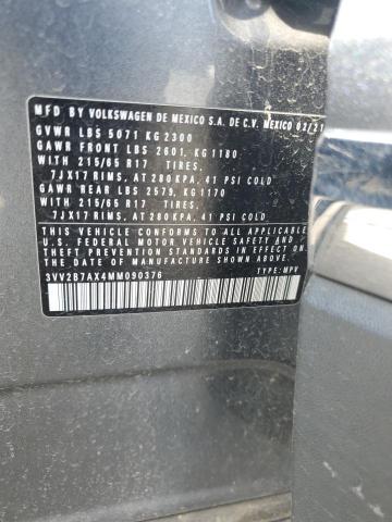 2021 VOLKSWAGEN TIGUAN SE - 3VV2B7AX4MM090376