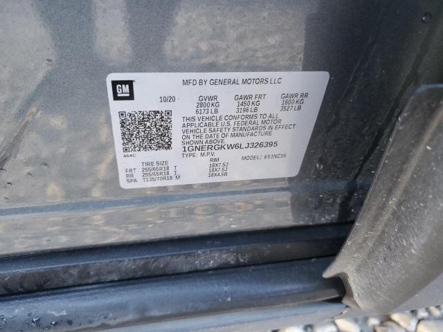 2020 CHEVROLET TRAVERSE L - 1GNERGKW6LJ326395