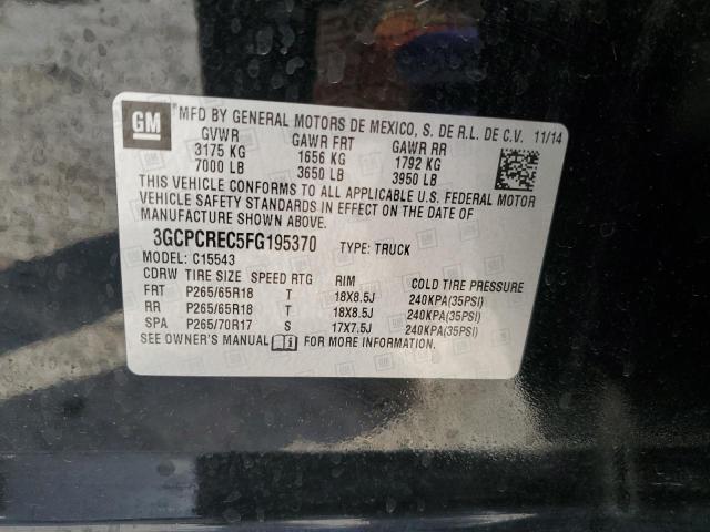 2015 CHEVROLET SILVERADO - 3GCPCREC5FG195370