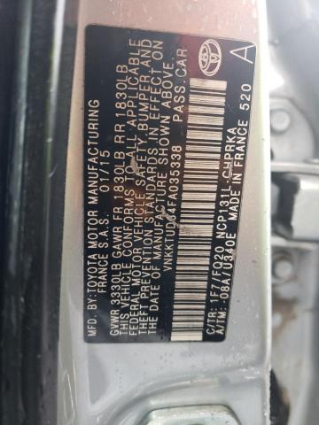 2015 TOYOTA YARIS VNKKTUD34FA035338