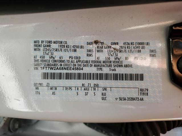 2022 FORD F250 SUPER 1FT7W2A68NEE45804
