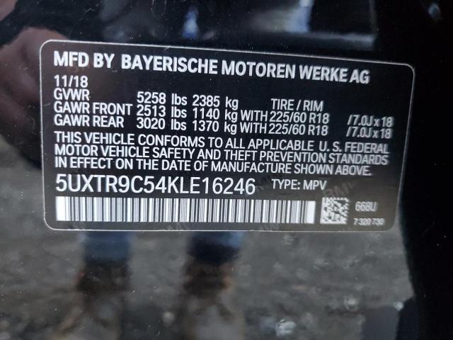 VIN 5UXTR9C54KLE16246 2019 BMW X3 no.13