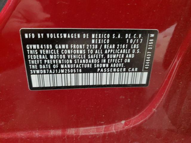 2018 VOLKSWAGEN JETTA SE - 3VWDB7AJ1JM250516