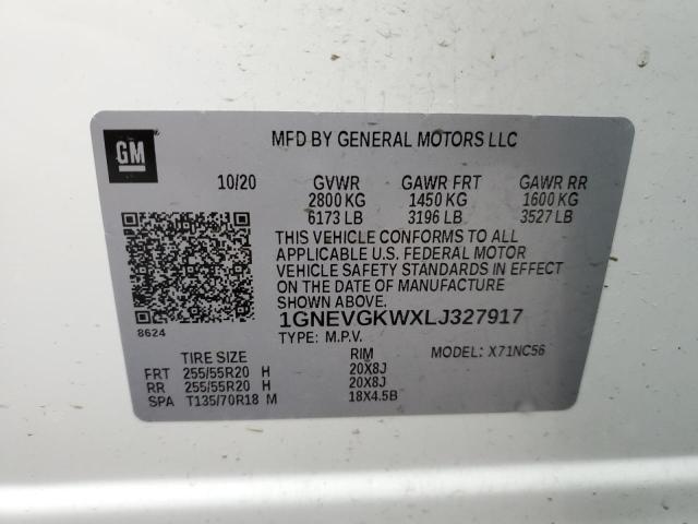 2020 CHEVROLET TRAVERSE L - 1GNEVGKWXLJ327917
