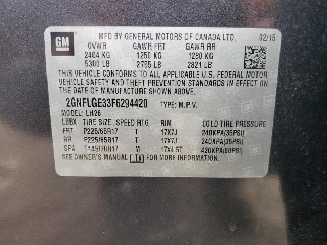 VIN 2GNFLGE33F6294420 2015 CHEVROLET EQUINOX no.13