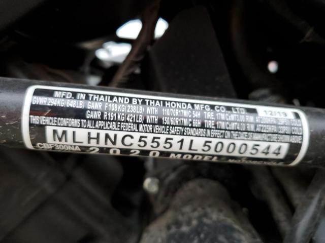 2020 HONDA CBF300 NA MLHNC5551L5000544