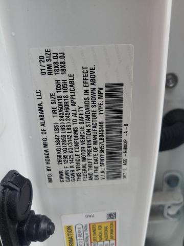 2020 HONDA PILOT EXL - 5FNYF6H57LB045446