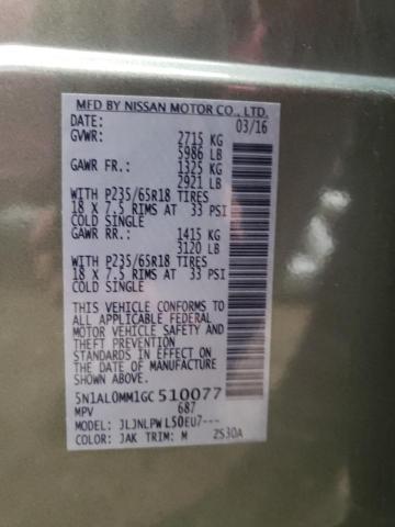 2016 INFINITI QX60 - 5N1AL0MM1GC510077