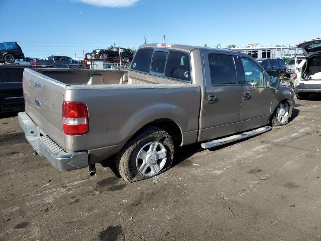 FORD F150 SUPER 2004 tan crew pic gas 1FTPW14554KD35516 photo #4