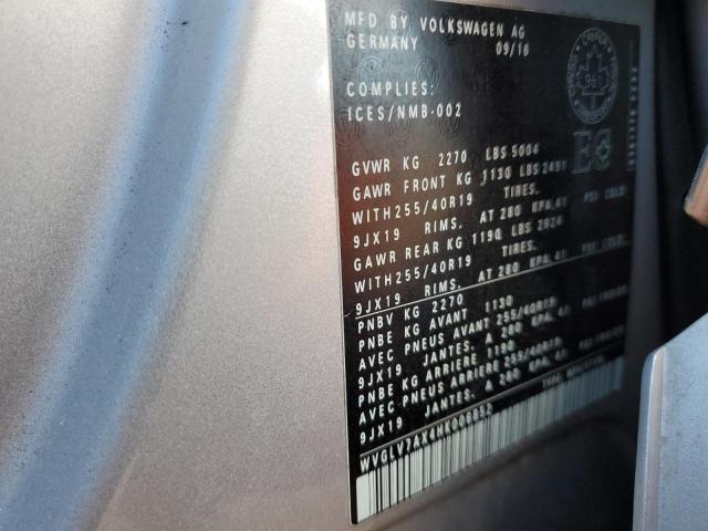 2017 VOLKSWAGEN TIGUAN HIG WVGLV7AX4HK006852