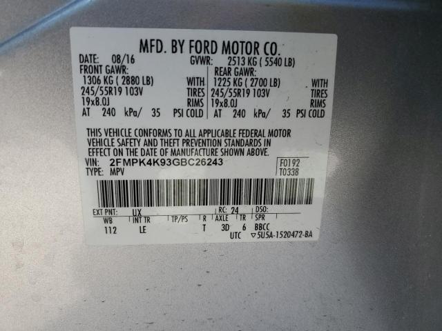 2016 FORD EDGE TITAN - 2FMPK4K93GBC26243