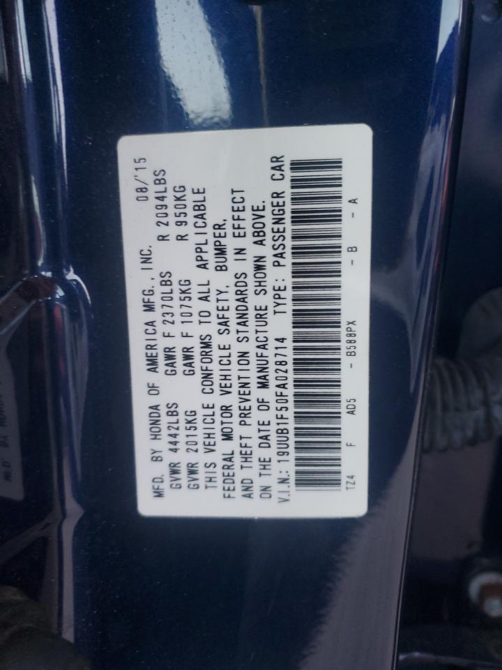 Lot #2989177633 2015 ACURA TLX TECH