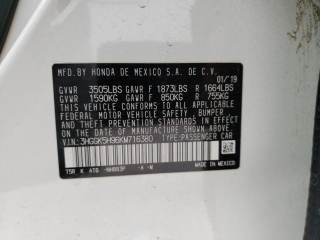 2019 HONDA FIT EXL - 3HGGK5H96KM716380