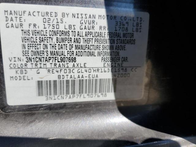 2015 NISSAN VERSA S - 3N1CN7AP7FL907698