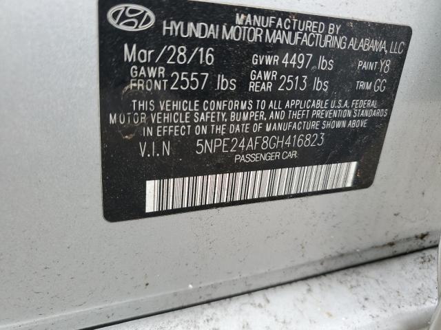 VIN 5NPE24AF8GH416823 2016 Hyundai Sonata, SE no.12