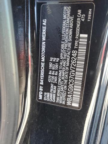 VIN WBA1G9C57GV726248 2016 BMW 2 SERIES no.12