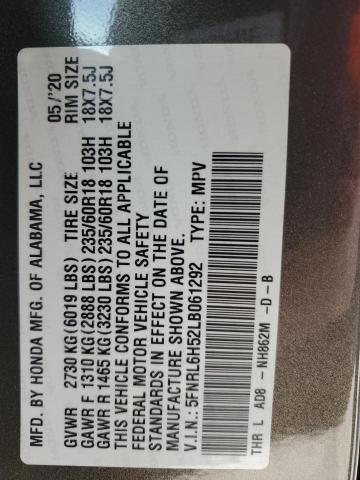 2020 HONDA ODYSSEY EX - 5FNRL6H52LB061292