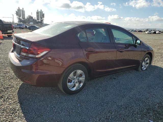 HONDA CIVIC LX 2015 burgundy  gas 19XFB2F57FE292135 photo #4