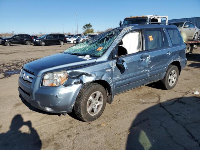 HONDA PILOT EX 2006 blue  gas 2HKYF185X6H529877 photo #1