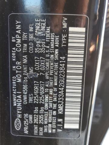 2016 HYUNDAI TUCSON LIM - KM8J33A42GU238414
